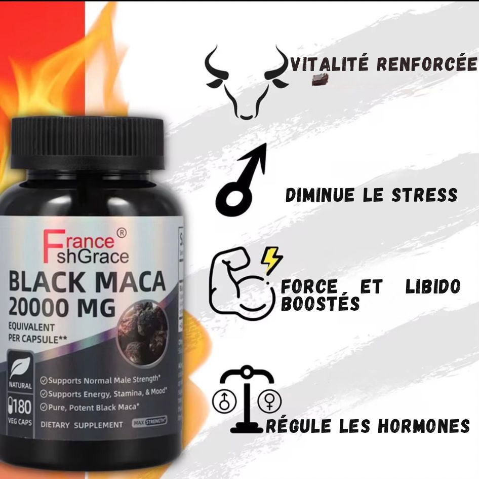 MACA NOIRE 20 000 MG – Puissance Masculine Absolue