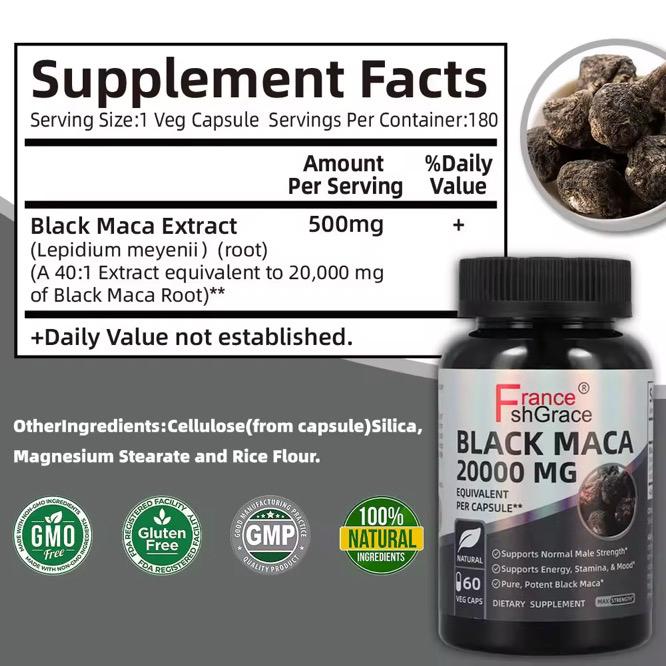 MACA NOIRE 20 000 MG – Puissance Masculine Absolue